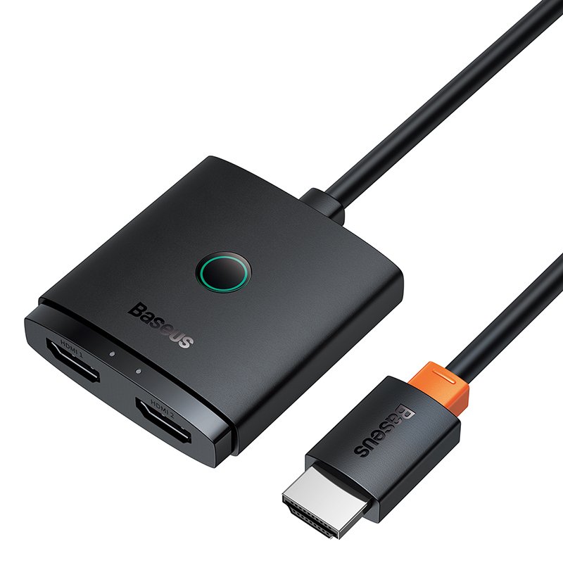 Baseus AirJoy Series 2-in-1 Bidirectional HDMI Switch – 1m HDMI Cable Cluster Black- 1 Year Warranty – 1 Year Warranty