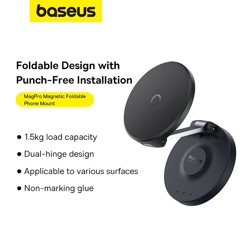 Baseus MagPro Magnetic Foldable Phone Mount Cluster Black