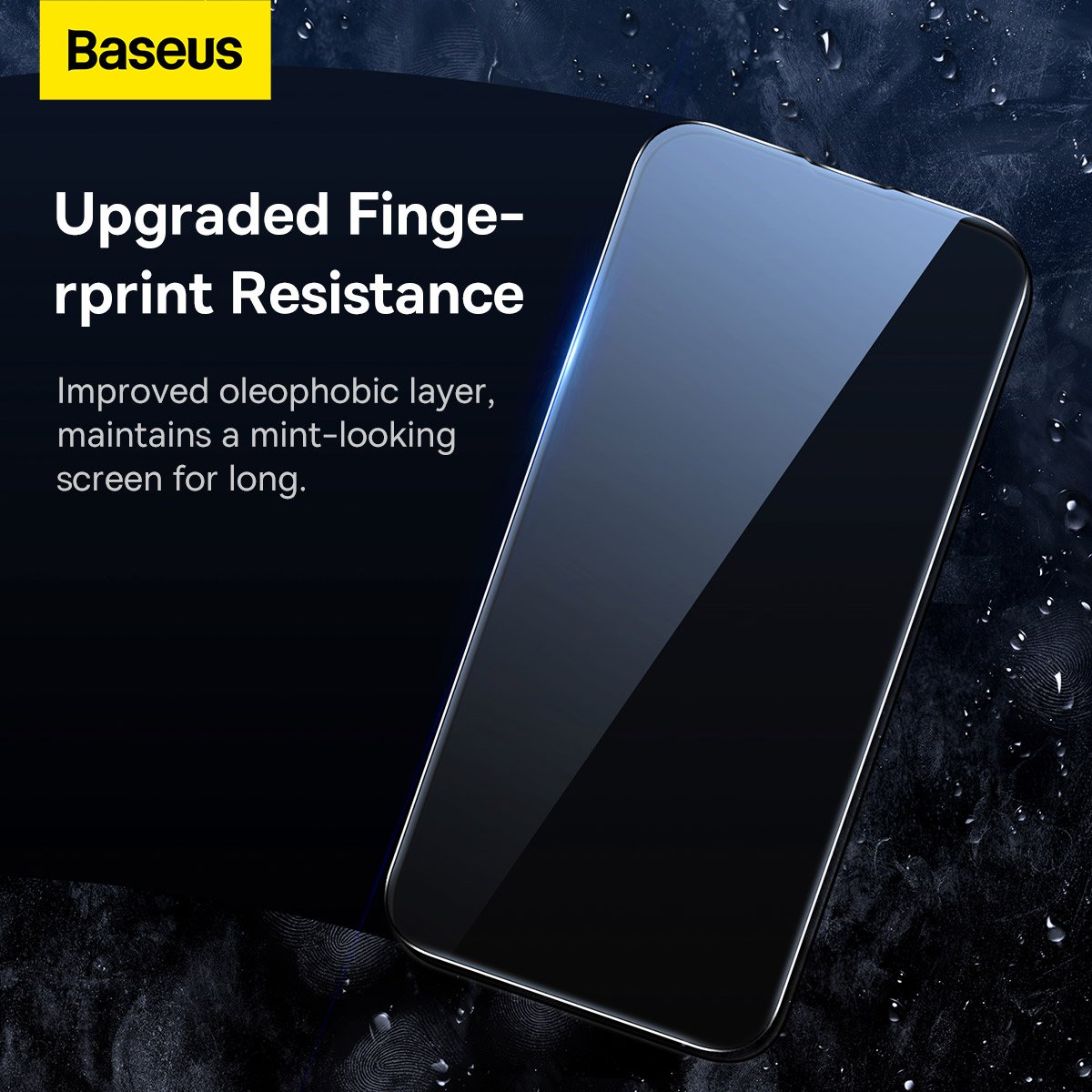 Baseus iPhone 14 Plus 6.7-inch All-glass Tempered Glass Film 0.3mm Transparent (2 Tempered Set )- SGBL070202
