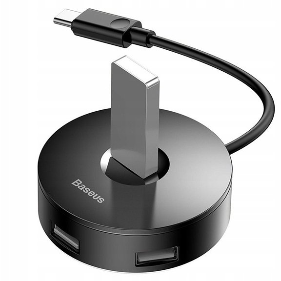 Baseus 4 Port Type-C Hub Air Joy-Round box Adapter – CAHUB-G01- 1 Year Warranty – 1 Year Warranty