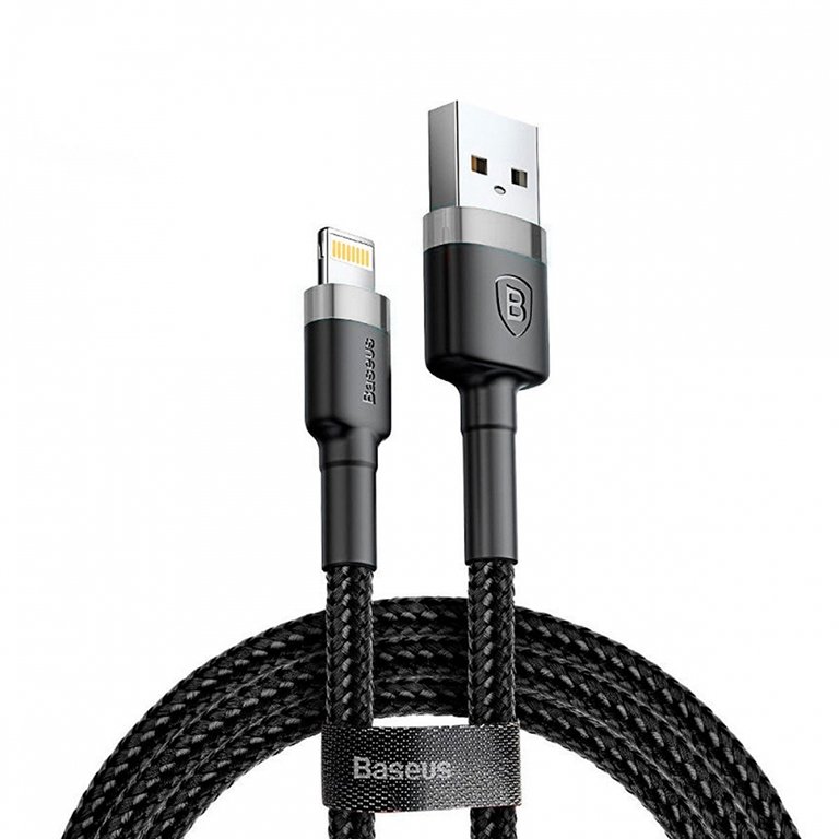 Baseus Cafule 2 Meter Nylon Braided Cable USB To Lightning QC3.0 1.5A – 1 Year Warranty