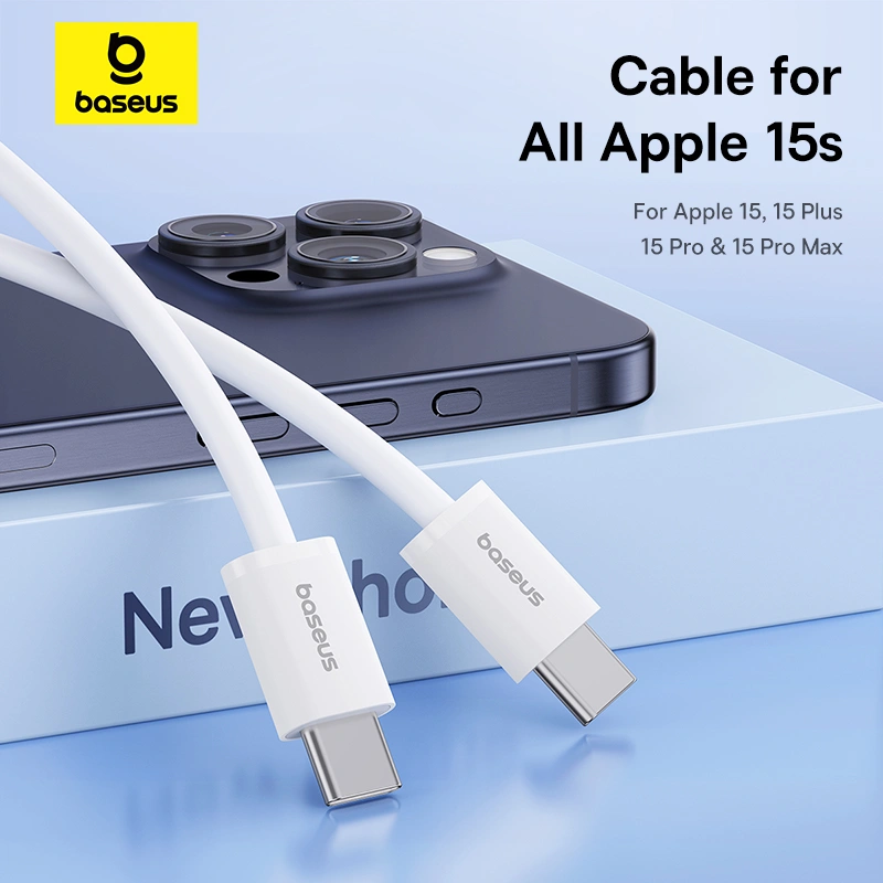 Baseus 1 Meter 30W Superior Series 2 Type-C to Type-C Fast Charging Data Cable (Moon White) – Model: P10365200211-00- 1 Year Warranty