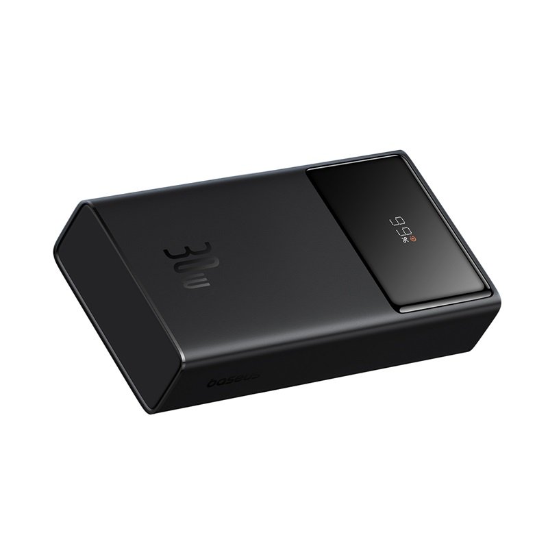 Baseus 10000mAh 30W Star-Lord Digital Display Fast Charging Power Bank – Cluster Black – 1 Year Warranty
