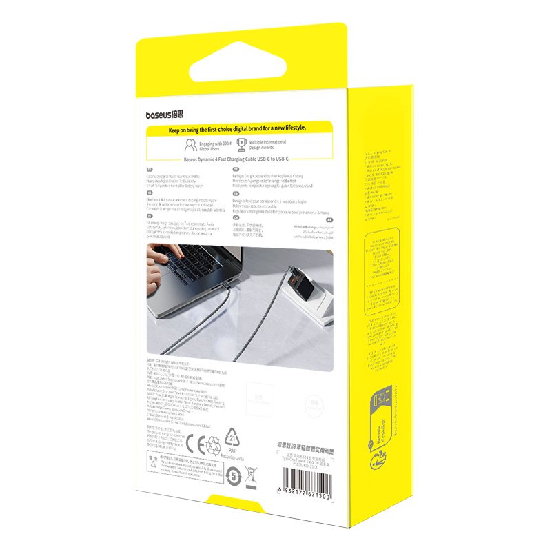 Baseus 1Meter 100W Dynamic 4 Series USB-C to USB-C Fast Charging Data Cable – 1 Year Warranty