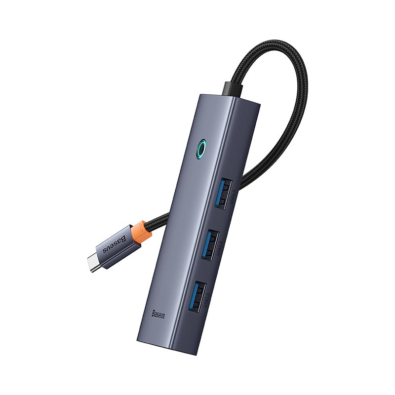 Baseus 4-Port HUB Flite Series – Space Grey – Type-C to USB3.0 x 4- 1 Year Warranty