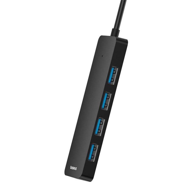 Baseus 4-Port HUB UltraJoy Series Lite 100cm – Cluster Black – USB-A to USB3.0x 4- 1 Year Warranty