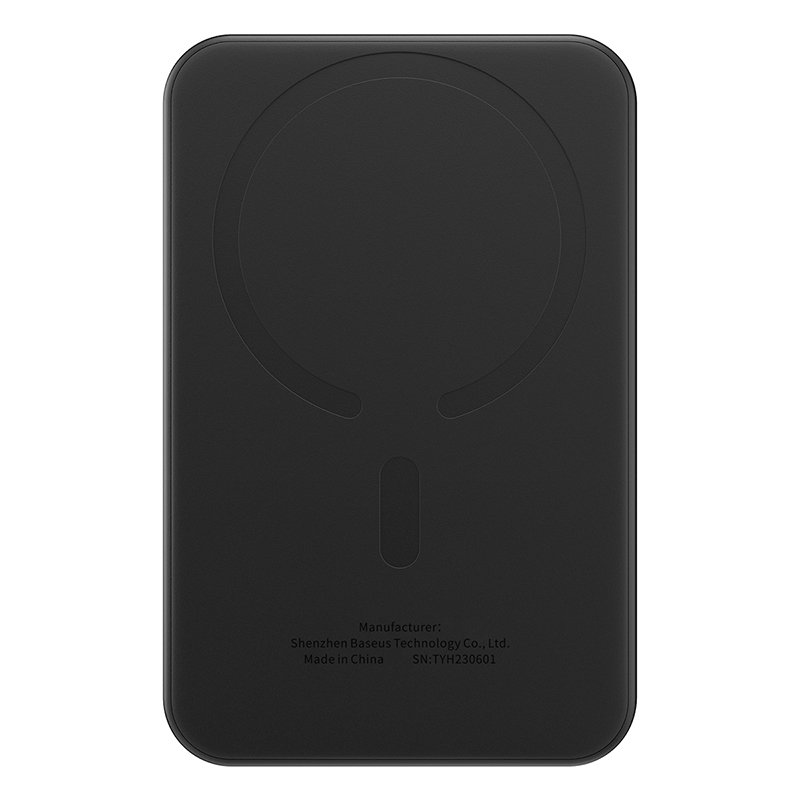 Baseus 5000mAh 20W Magnetic Mini Wireless Power Bank – Cluster Black – 1 Year Warranty
