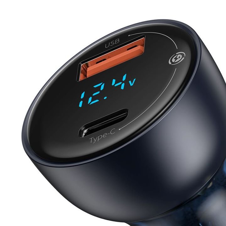 Baseus 65W Dual Quick Car Charger- 1 Year Warranty