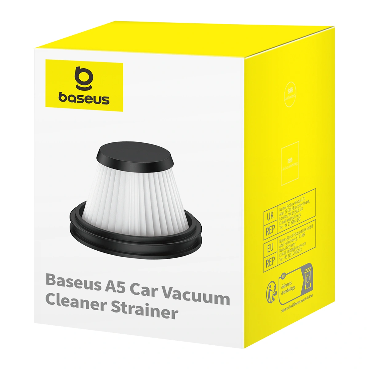 Baseus 1PCS A5 Car Vacuum Cleaner 16000pa Filter