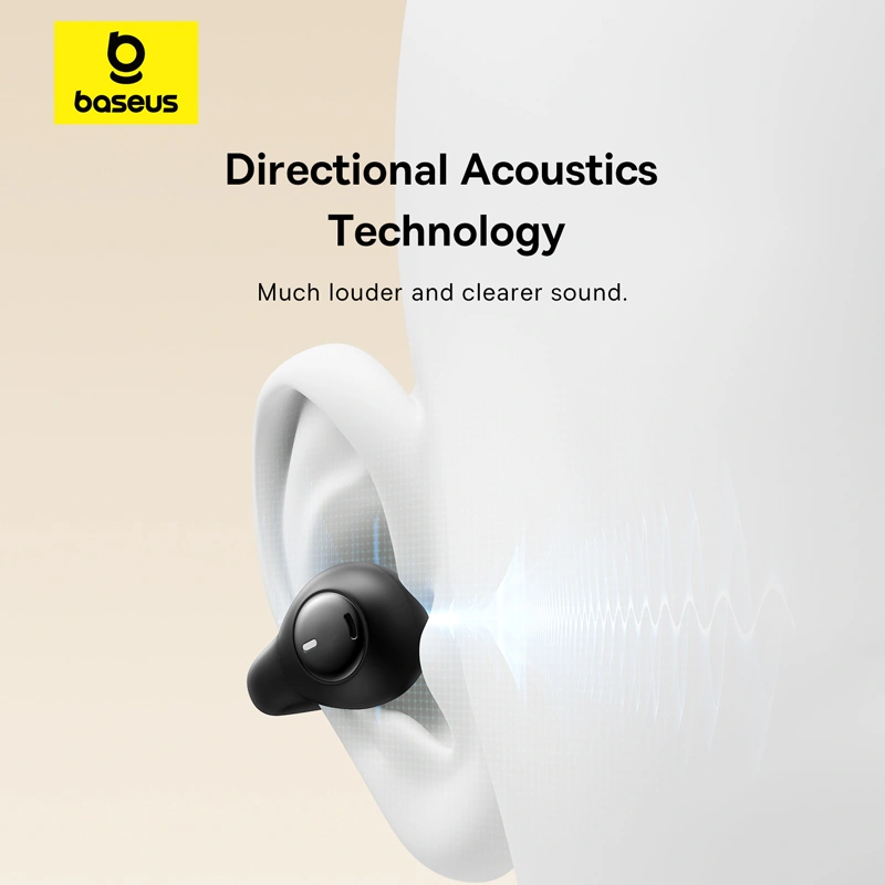 Baseus Bass 15 Clip Open-Ear True Wireless Earphones – 1 Year Warranty