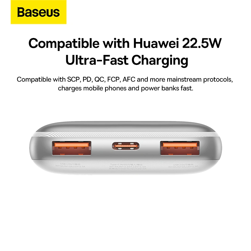 Baseus Bipow Pro 10000mAh 20W Digital Display Power Bank – 1 Year Warranty