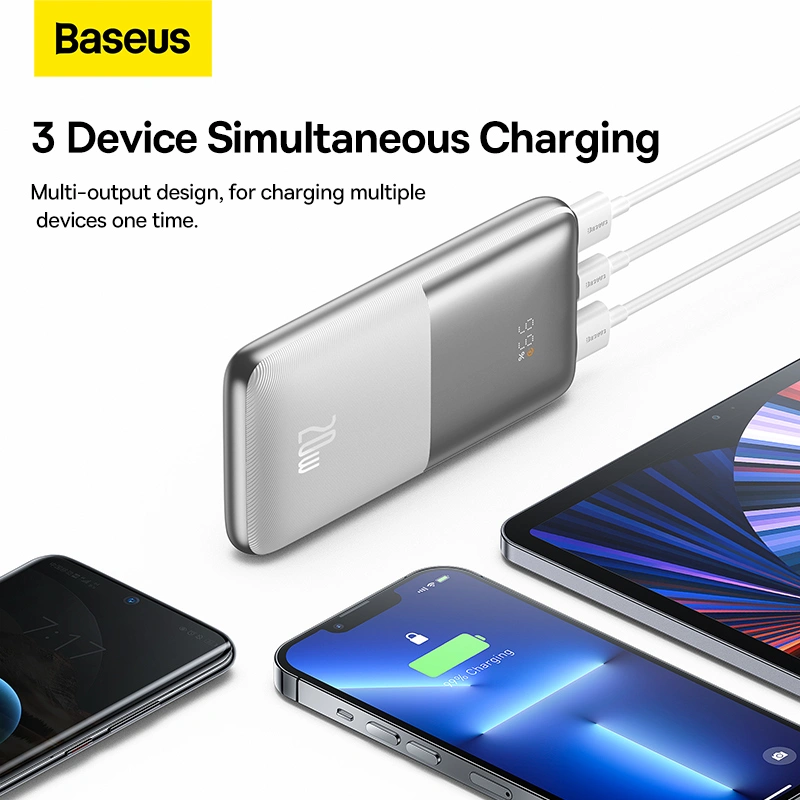 Baseus Bipow Pro 10000mAh 20W Digital Display Power Bank – 1 Year Warranty