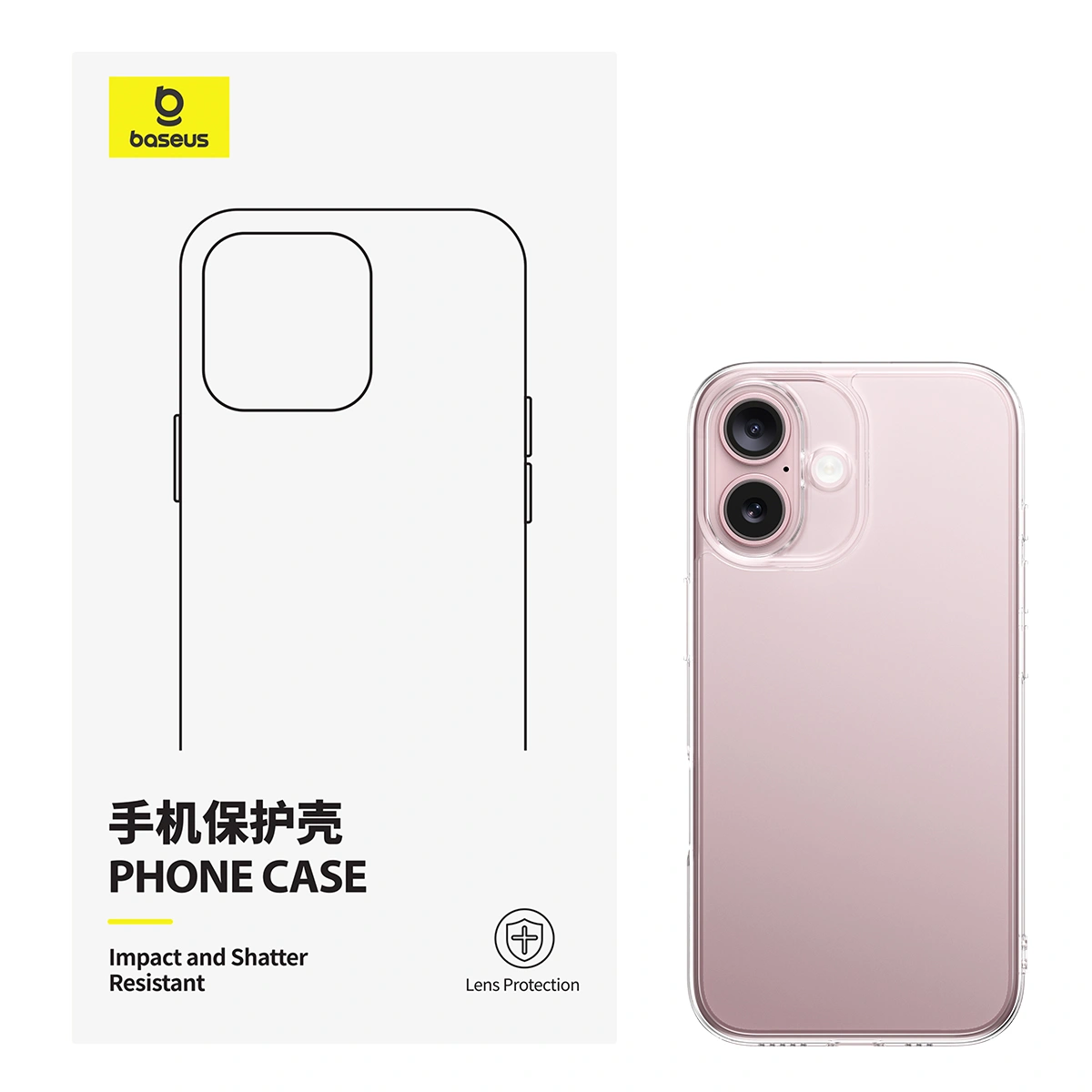Baseus Corning Series iPhone 16 Plus Anti-yellowing Case – Clear