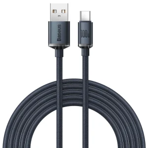 Baseus Crystal Shine Series 2 Meter 100W USB to Type-C Cable – 1 Year Warranty