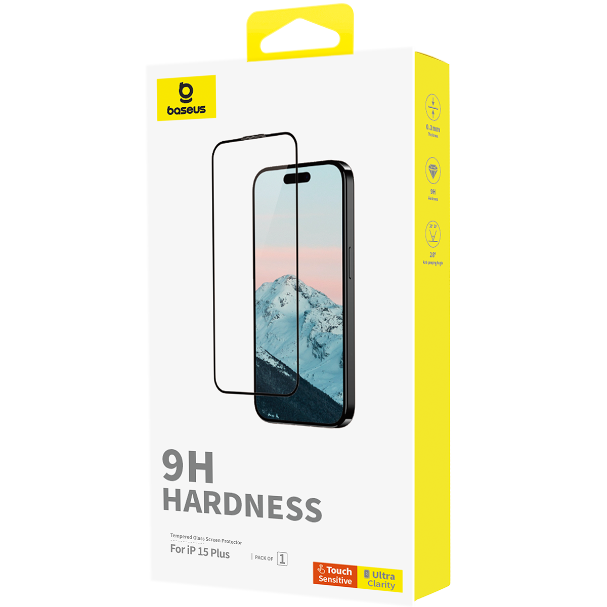 Baseus Iphone 15 Plus Diamond Series Full-Coverage HD Tempered Glass Screen Protector