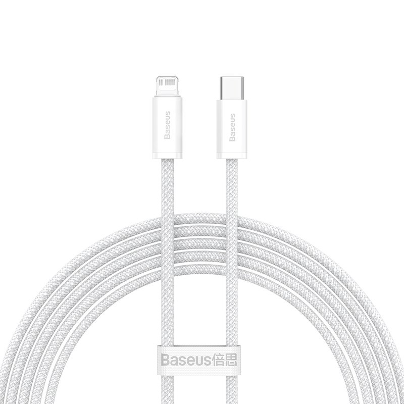 Baseus Dynamic Series 2M Fast Charging Data Cable Type-C to Lightning 20W White – CALD000102- 1 Year Warranty