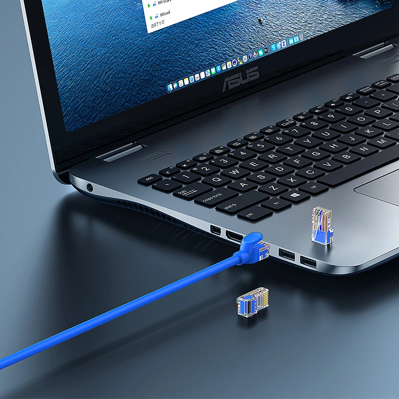 Baseus CAT 6 – 0.5 Meter High Speed Gigabit Ethernet Cable (Round Cable) – Galaxy Blue- 1 Year Warranty