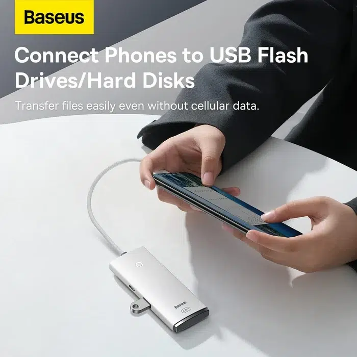Baseus Lite Series 4-Port USB-A HUB Adapter – 1 Year Warranty