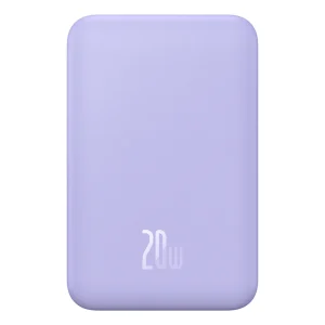 Baseus 5000mAh 20W Magnetic Mini Wireless Power Bank – Nebula Purple- 1 Year Warranty