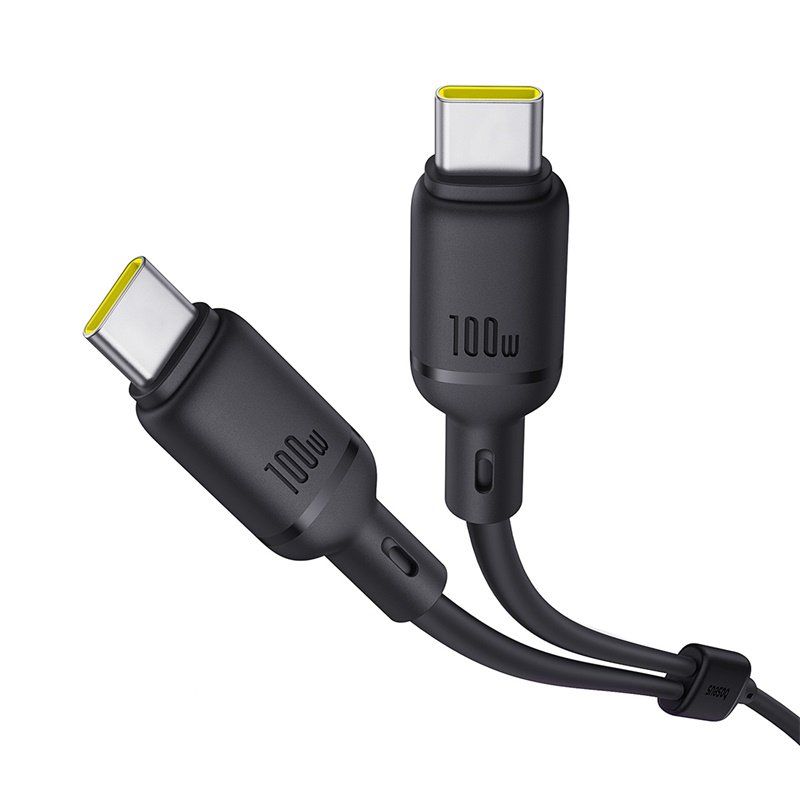 Baseus New Pudding Series 1.5Meter 100W Type-C to Dual Type-C Fast Charging Cable – 1 Year Warranty