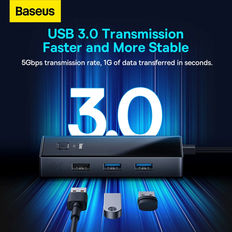 Baseus PioneerJoy 8-Port Type-C HUB Adapter – 1 Year Warranty