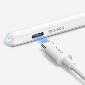 Baseus Smooth Writing 2 Series Dual Charging Stylus Active Wired and Wireless Version – Moon White- 1 Year Warranty
