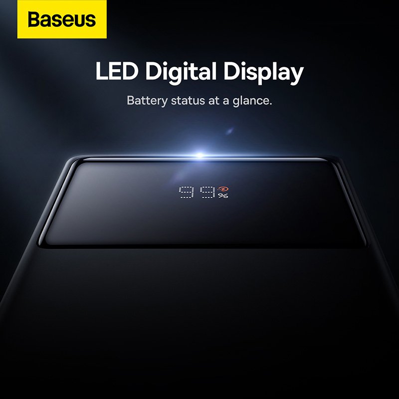 Baseus Star-Lord 30000mAh 22.5W Fast Charge Digital Display Power Bank – Black – 1 Year Warranty