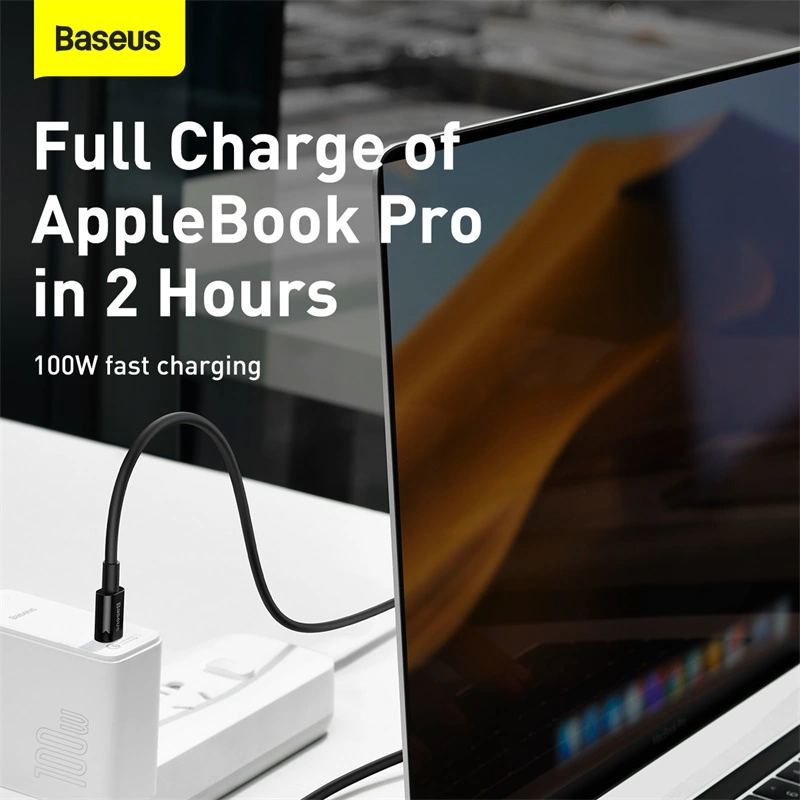 Baseus 1 Meter 100W Superior Series Fast Charging Data Cable Type-C to Type-C Black – 1 Year Warranty