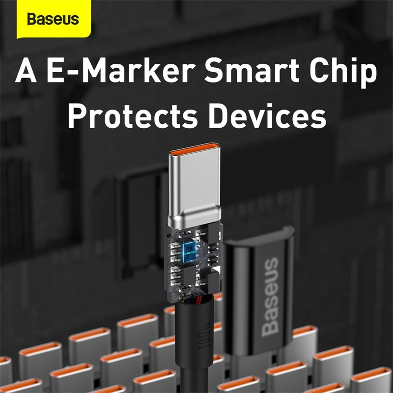 Baseus 1 Meter 100W Superior Series Fast Charging Data Cable Type-C to Type-C Black – 1 Year Warranty