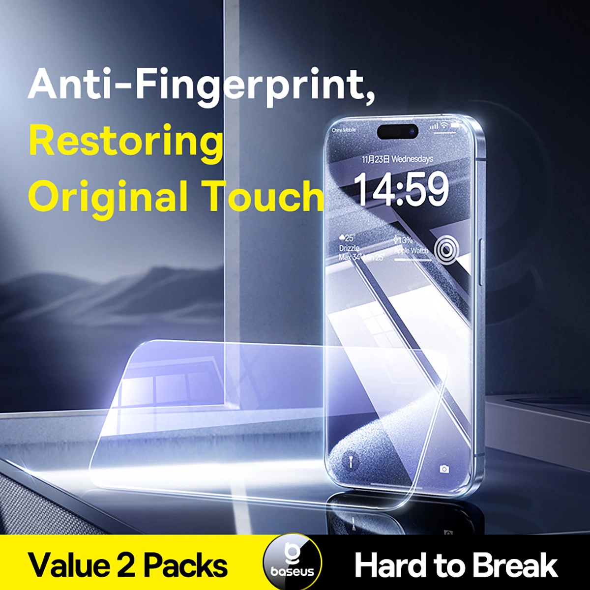 Baseus Superior Series Privacy Protection Tempered Glass Screen Protector for iPhone 14 Plus/13 Pro Max