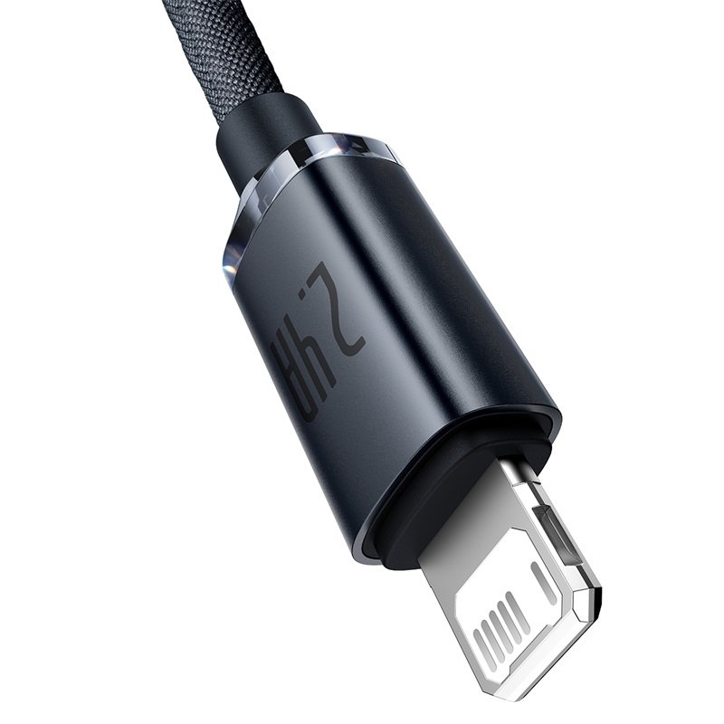 Baseus Crystal Shine Series 1.2m USB to Lightning 2.4A Cable- 1 Year Warranty