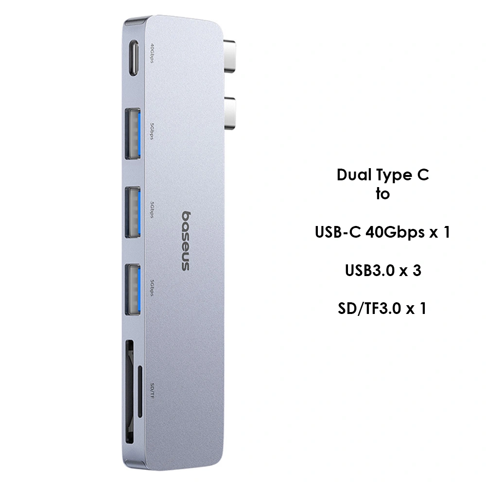 Baseus UltraJoy Series 6-Port HUB – 1 Year Warranty