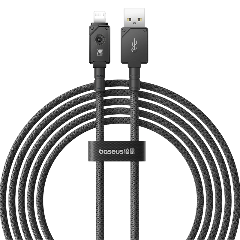 Baseus Unbreakable Series 2 Meter 2.4A USB to Lightning Fast Charging Data Cable – 1 Year Warranty