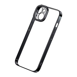 Baseus iPhone 14 Plus Case with Full Coverage Tempered Glass – Glitter Series – Black