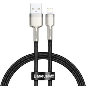 Baseus Cafule Series 1 Meter USB to Lightning Metal Data Cable 2.4A- 1 Year Warranty – 1 Year Warranty