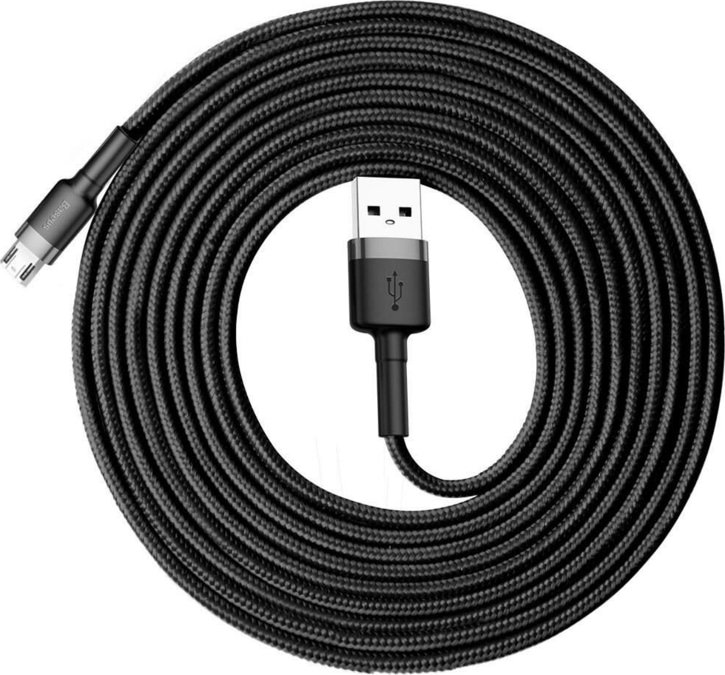 Baseus Cafule 3M Cable USB For Micro 2A Gray+Black – CAMKLF-HG1- 1 Year Warranty – 1 Year Warranty