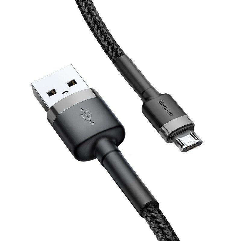 Baseus Cafule 3M Cable USB For Micro 2A Gray+Black – CAMKLF-HG1- 1 Year Warranty – 1 Year Warranty