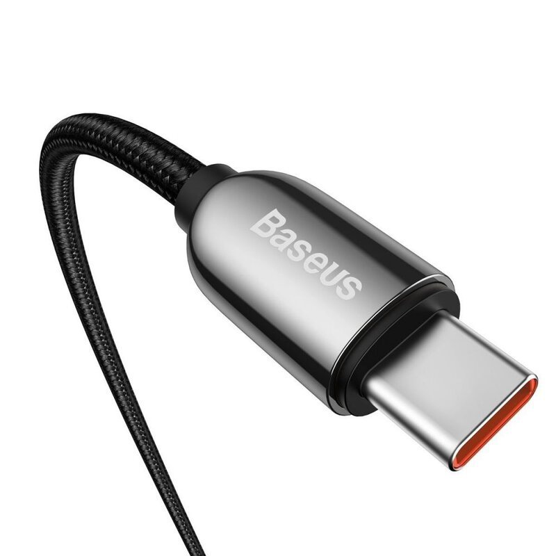 Baseus Display 1M 100W Fast Charging Data Cable Type-C to Type-C Black Digital Display- CATSK-B01- 1 Year Warranty – 1 Year Warranty