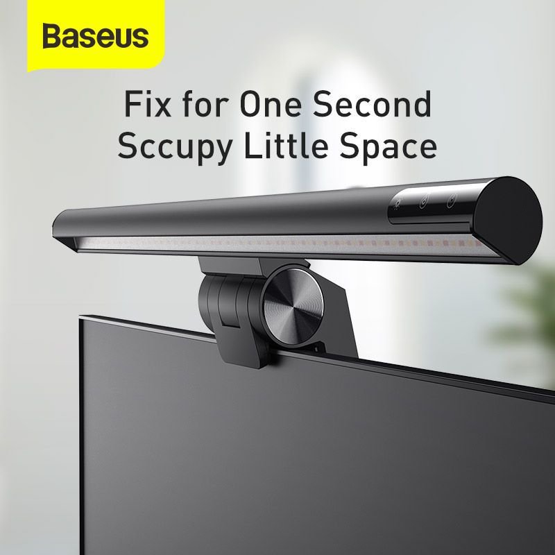 Baseus i-wok Series USB Stepless Dimming Screen Hanging Light (Youth) Black – DGIWK-B01- 1 Year Warranty – 1 Year Warranty