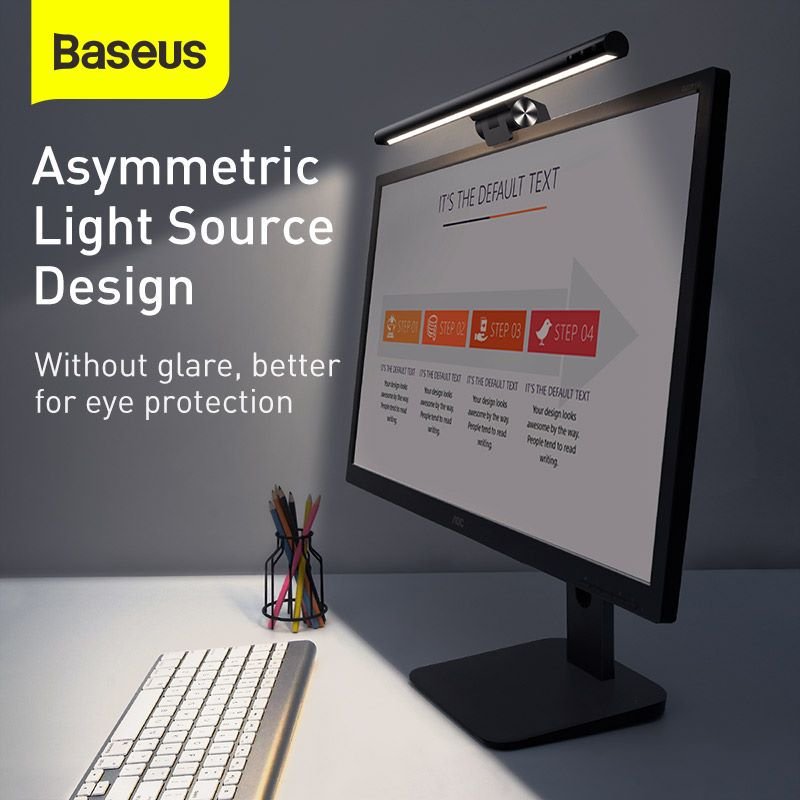 Baseus i-wok Series USB Stepless Dimming Screen Hanging Light (Youth) Black – DGIWK-B01- 1 Year Warranty – 1 Year Warranty