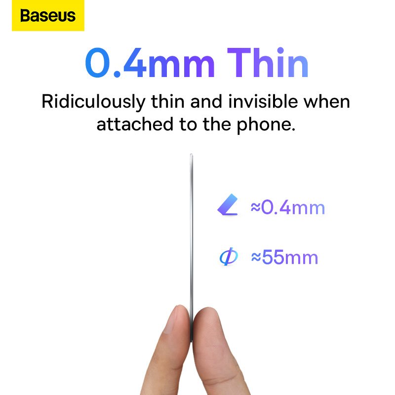 Baseus Halo Series Magnetic Metal Ring 2pcs/pack Silver – PCCH000012