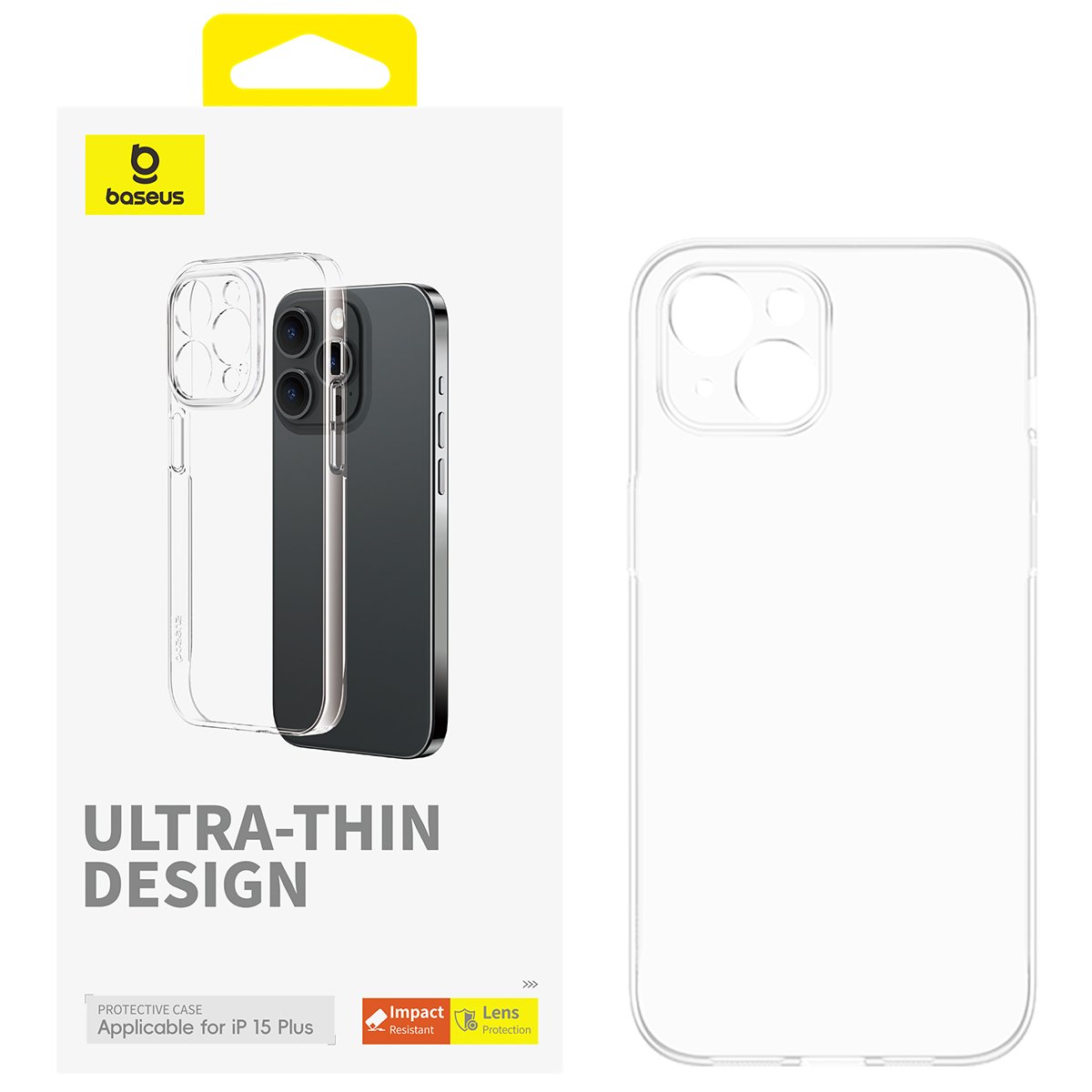 Baseus Lucent Series-iPhone 15 Plus Case-Clear Transparent-Ultra Thin Design Protective Case?- P60157204203-02