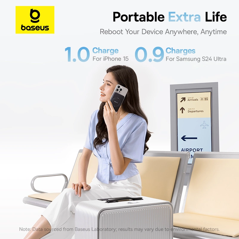 Baseus PicoGo Qi2 5000mAh 20W Magnetic Power Bank with Rotatable Stand – 1 Year Warranty