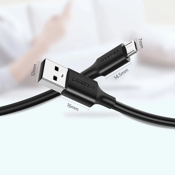 UGREEN 0.25 Meter USB to Micro 2A Max Cable – US289 – 60134 – 18 Months Warranty