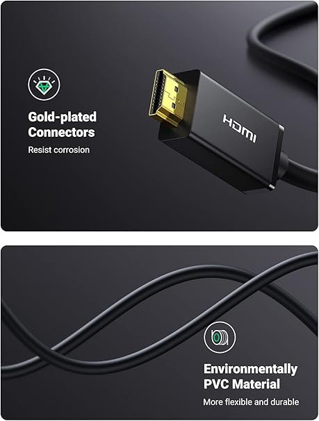 UGREEN 1.5 Meter DP Male to HDMI Male 4K 30Hz Cable – DP101 – 10239 – 18 Months Warranty