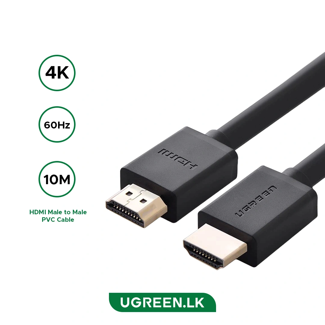 UGREEN 10 Meter 4K@60Hz HDMI Male to Male Cable – HD104 – 10110 – 18 Months Warranty