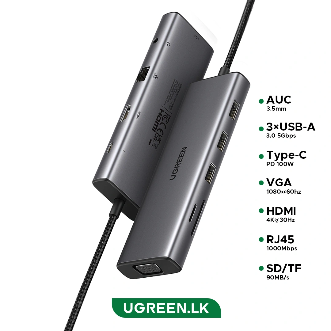 UGREEN 10 – in – 1 Type-C Hub – CM498 – 15601 – 18 Months Warranty