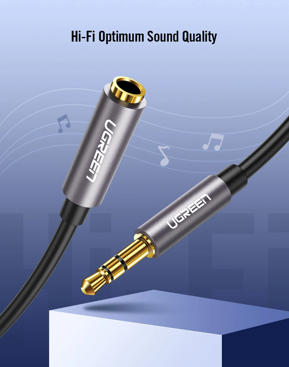 UGREEN 1.5 Meter 3.5mm Male to 3.5mm Female Extension Cable – AV118 – 10593 – 18 Months Warranty