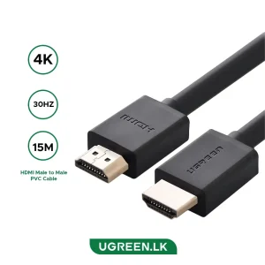 UGREEN 15 Meter 4K@30Hz HDMI Male to Male Cable – HD104 – 10111 – 18 Months Warranty