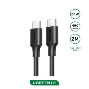UGREEN 2 Meter 60W Type-C to Type-C 2.0 Cable – US286 – 10306 – 18 Months Warranty